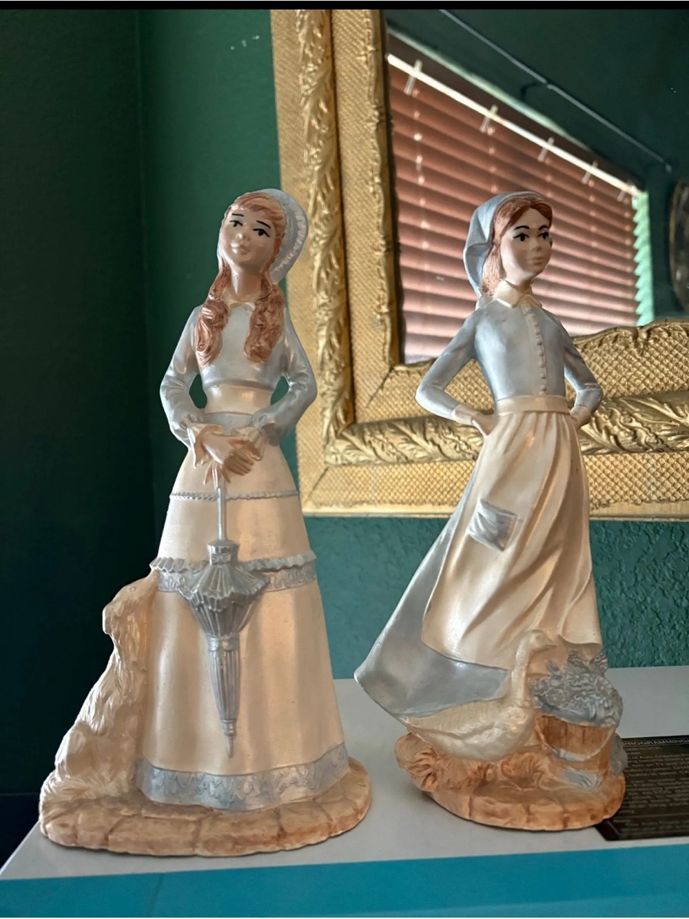Vintage 1984 ceramic Byron Molds set of ladies figurines